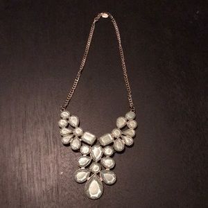 Claire’s cyan statement necklace